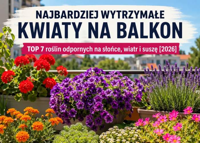 kwiaty na balkon słoneczny, wietrzny i suszę – pelargonie, petunie, lawenda i sukulenty w donicach na balkonie
