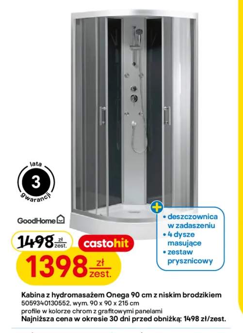 kabina z hydromasażem