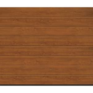 Automatyczna brama segmentowa IsoMatic 42 złoty dąb, przetłoczenie M - 250 x 212