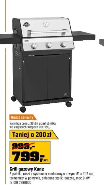 Jamestown Grill gazowy KANE 3-palnikowy 9,0 kW (z rusztem modularnym)