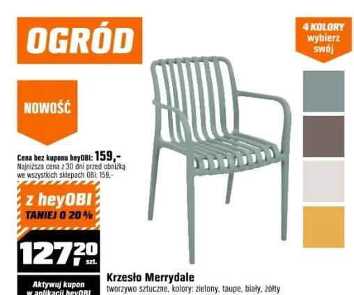 Krzesło ogrodowe MERRYDALE zielone