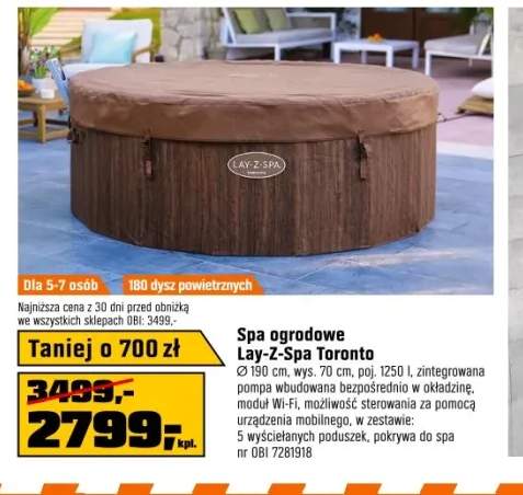 Spa ogrodowe Lay-Z-Spa TORONTO AirJet