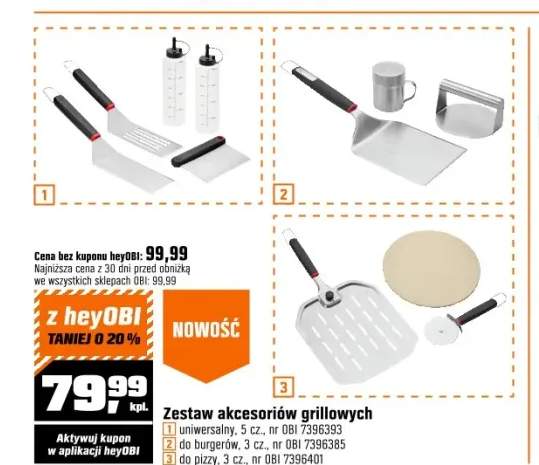 Jamestown Zestaw do grillowania pizzy - 3 szt.