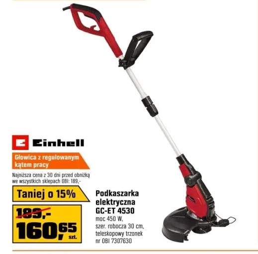 Einhell Podkaszarka elektryczna 450W GC-ET 4530 Set