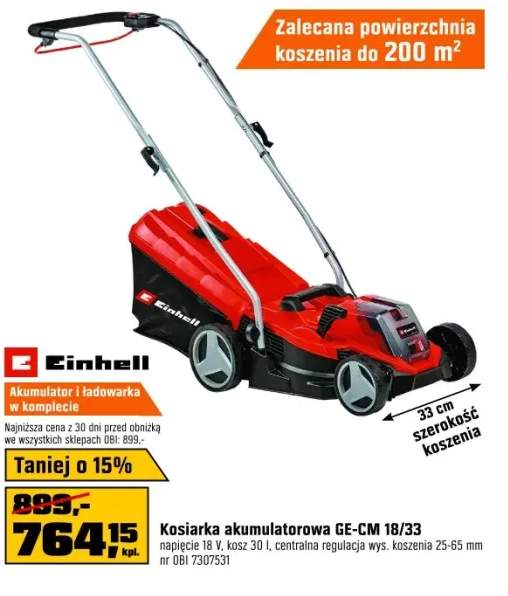 Einhell Kosiarka akumulatorowa GE-CM 18/33 18V