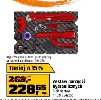 Einhell Wkład piankowy z narzędziami hydraulicznymi do walizki E-CASE - 8 cz.