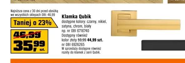 Metal-Bud Klamka Qubik na rozecie czarna