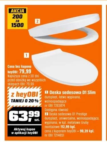 Hydroland Deska sedesowa wolnoopadająca D1 Slim