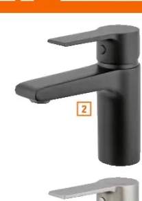 Bateria umywalkowa Bisenzio czarny mat