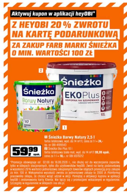 Farba lateksowa Śnieżka Barwy Natury 2,5l