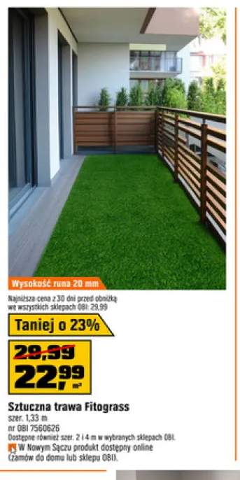 Sztuczna trawa Fitograss szer. 1,33m