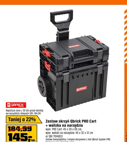 Zestaw skrzyń Qbrick PRO Cart + walizka na narzędzia
