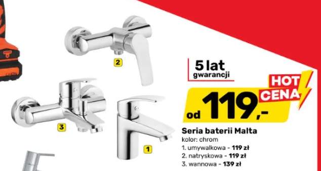 bateria umywalkowa