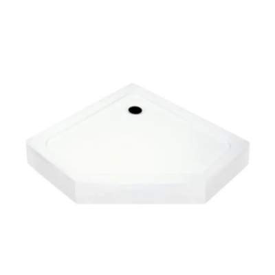 Brodzik pięciokątny Sirius biały 80 cm x 80 cm x 14 cm