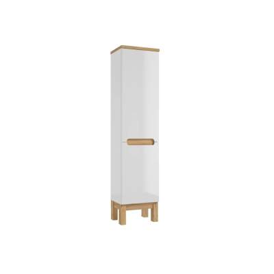 Defra Słupek łazienkowy Space 40 cm biały / dąb