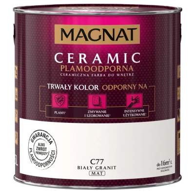 Farba Magnat Ceramic biały granit 2,5 l