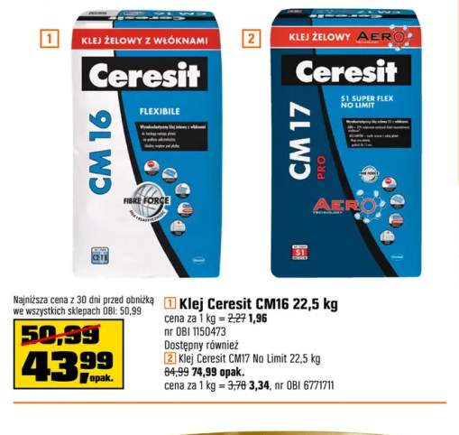 Klej Ceresit +1 wariant